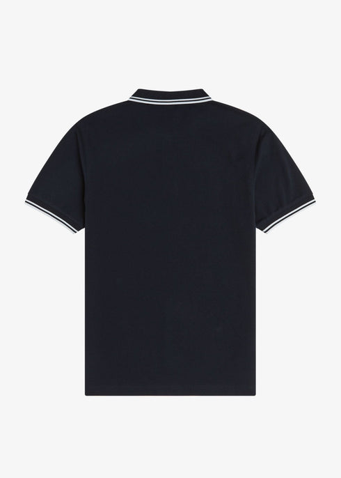 Fred Perry Polo Polo Uomo twin tipped in puro cotone Blu bianco - Francavilla Moda